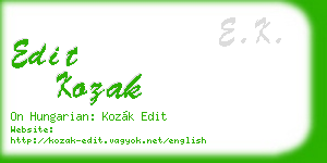 edit kozak business card